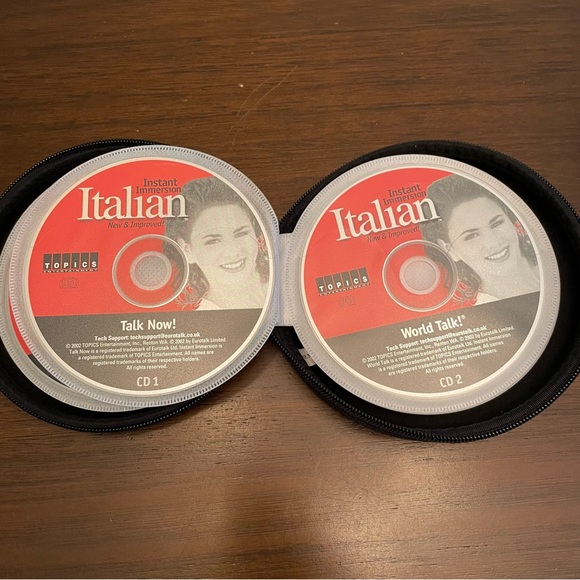 Topics Entertainment Instant Immersion Italian New & Improved Audio CDs w/ Case - Picture 6 of 6